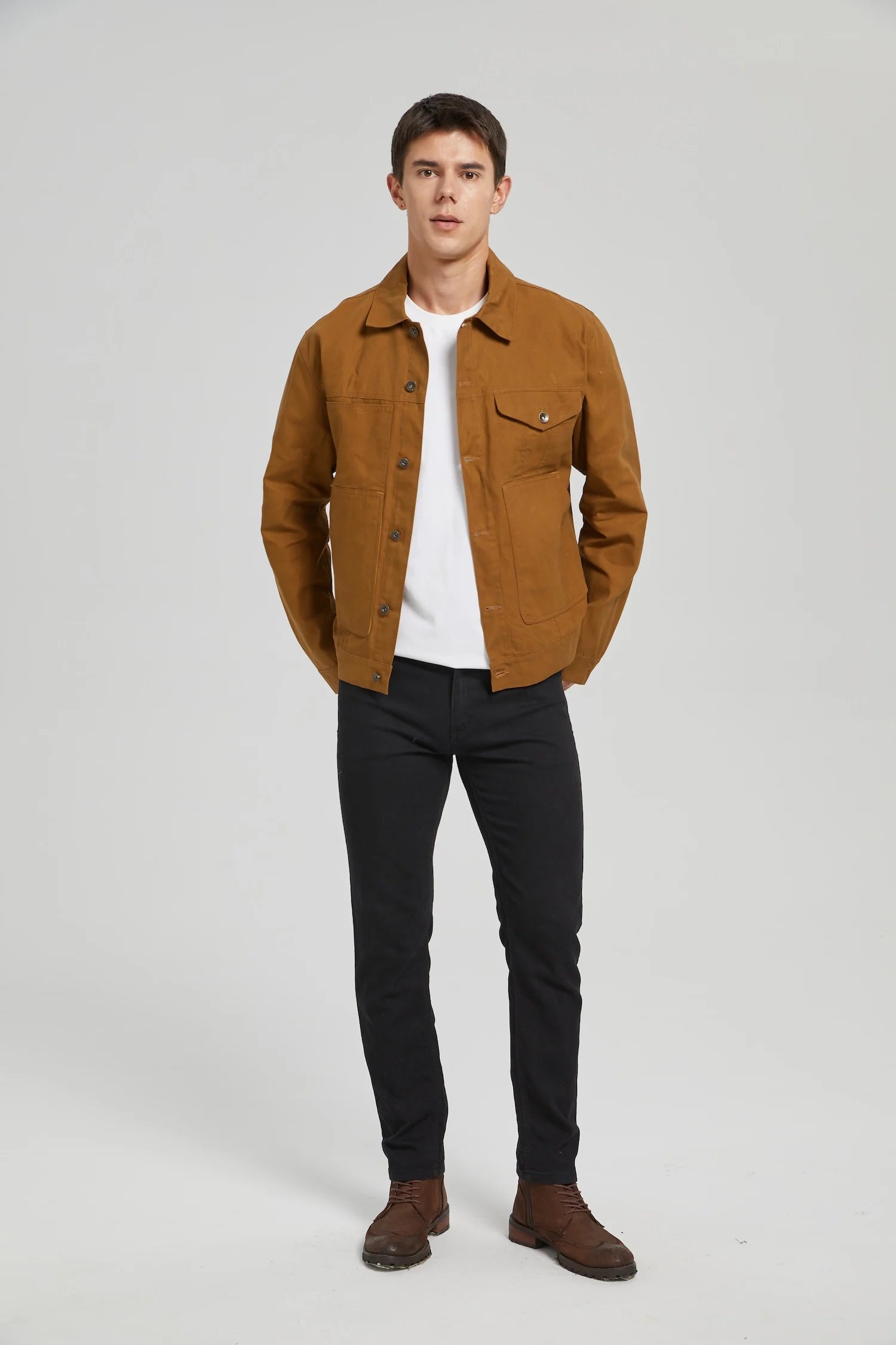 Classic Brown Utility Jacket Everyday Style