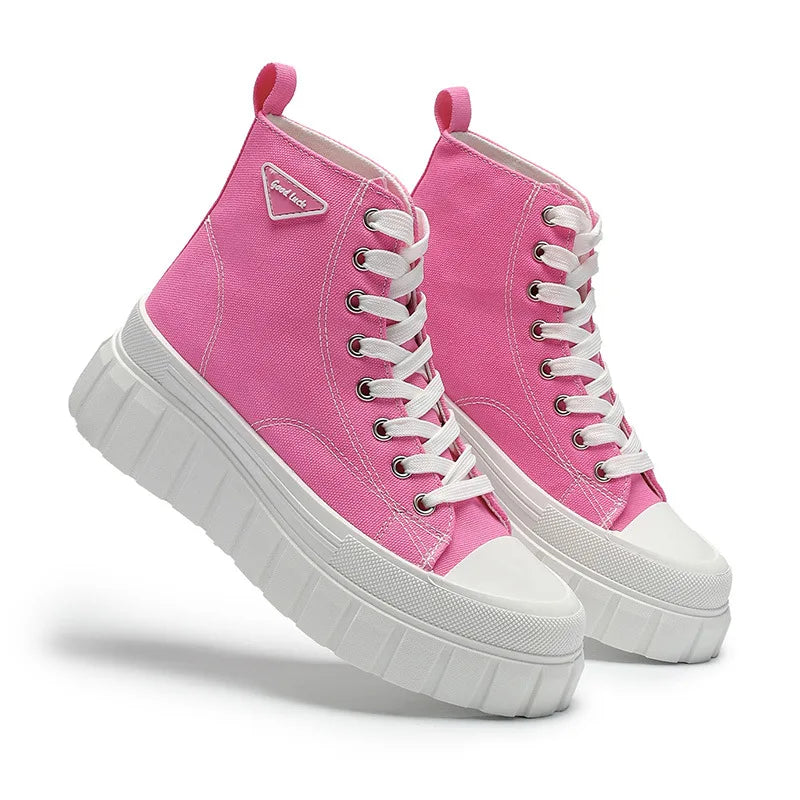 Casual Chunky Sole High Top Sneakers