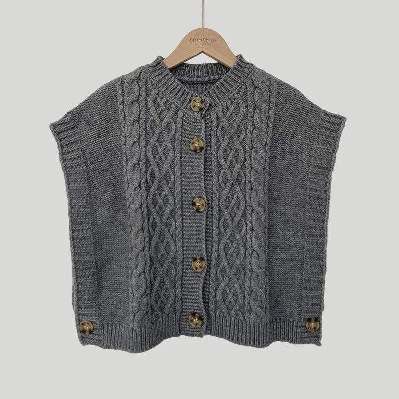 Elegant Button Front Knit Sweater Vest