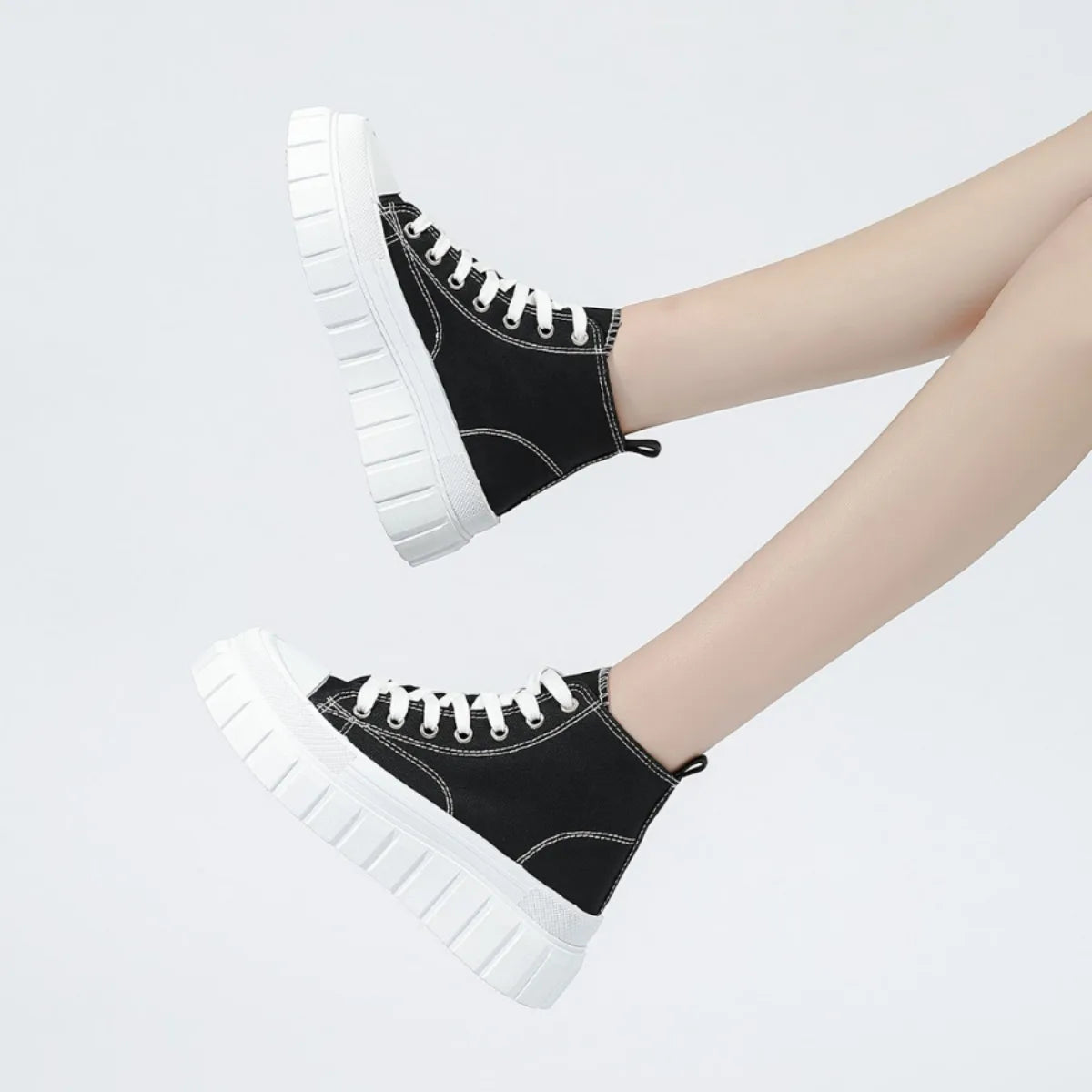 Casual Chunky Sole High Top Sneakers