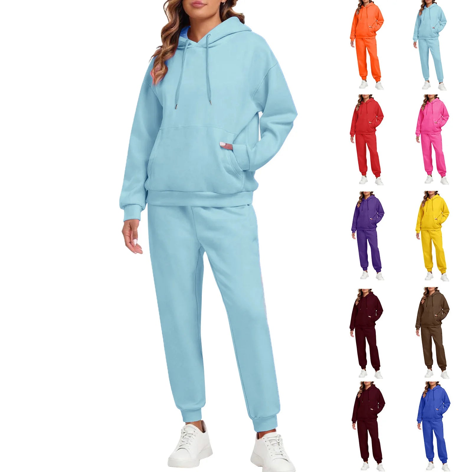 Women's Hoodie and Jogger Set Casual Tracksuit