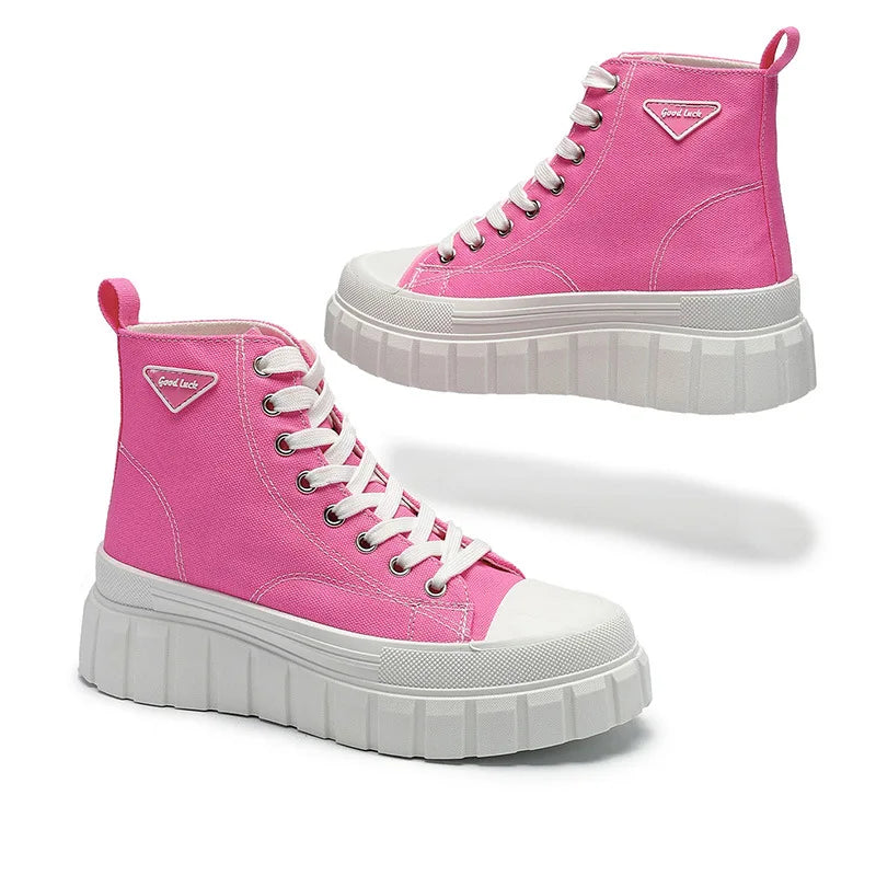 Casual Chunky Sole High Top Sneakers