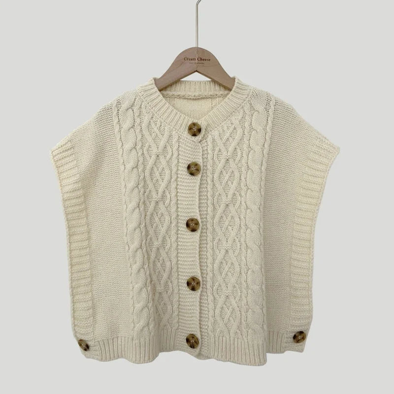 Elegant Button Front Knit Sweater Vest