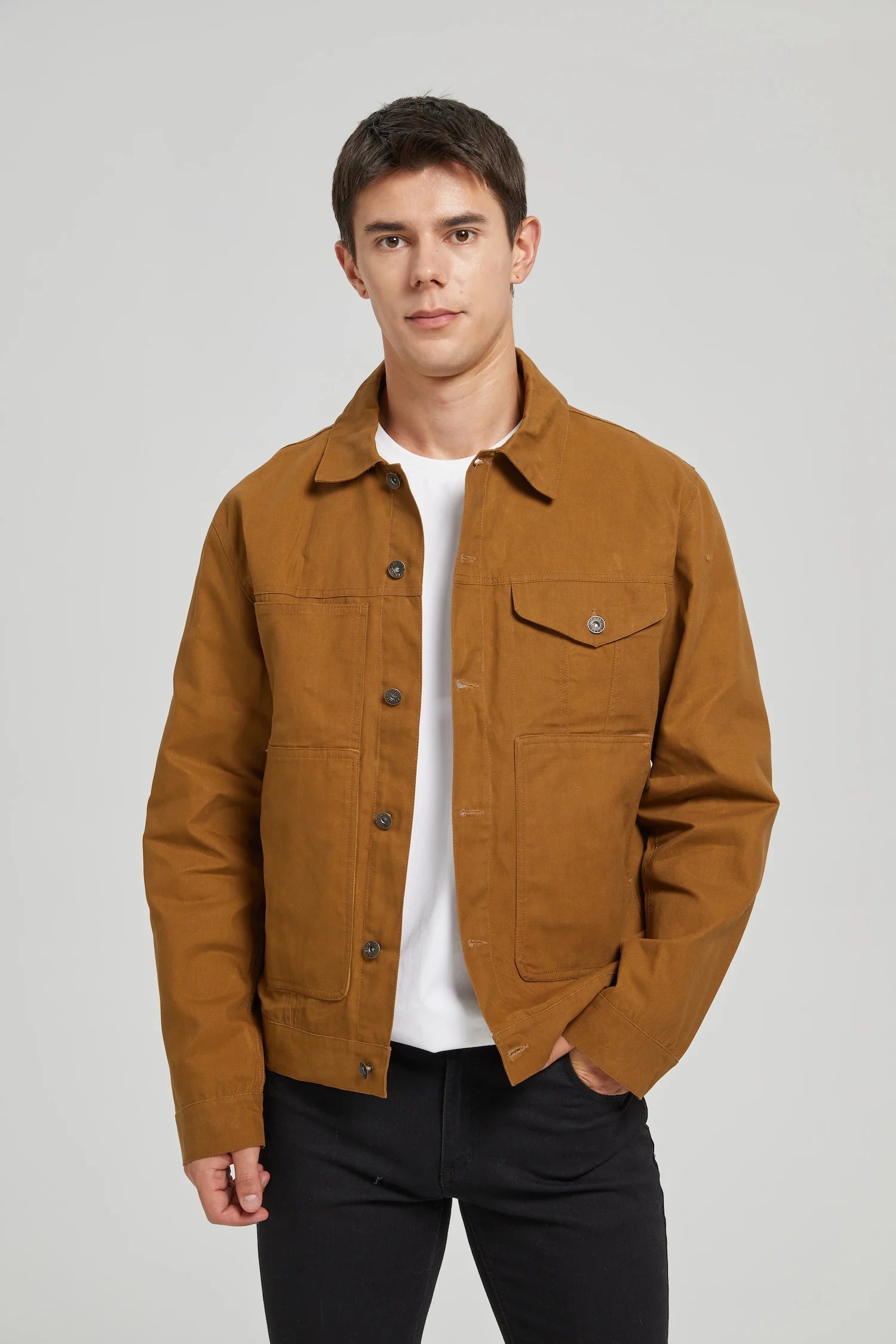Classic Brown Utility Jacket Everyday Style
