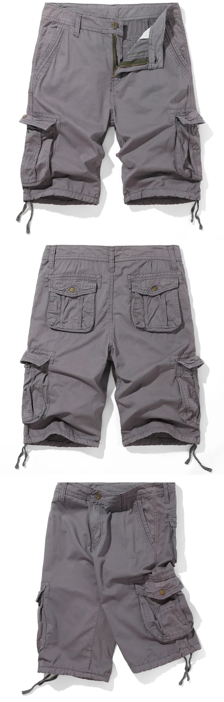 Casual Cargo Shorts with Side Pockets