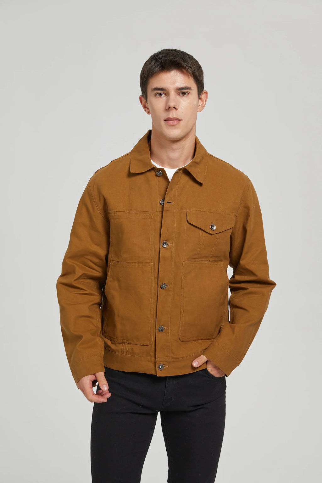 Classic Brown Utility Jacket Everyday Style